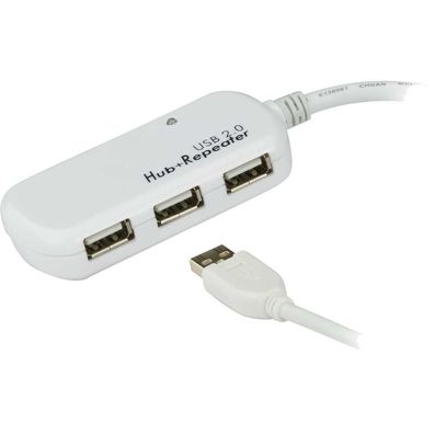 Aten UE2120H UE2120H Repeater USB 2.0 Aktiv-Verlängerung mit Hub und Signalverstär