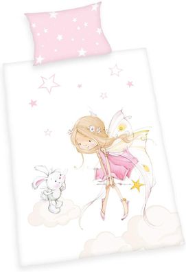 Little-Fairy Bio Baby Bettwäsche Set 40 x 60 cm + 100 x 135 cm