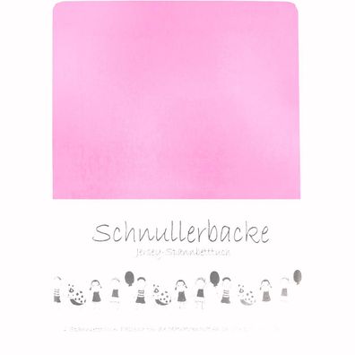 2er Set Baby Jersey Spannbetttuch Schnullerbacke 60/120 x 70/140 cm blütenrosa