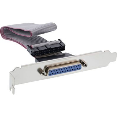 InLine® 33225B Slotblech Parallel, mit 25pol Sub D Buchse an 26-pol Buchsenleiste,