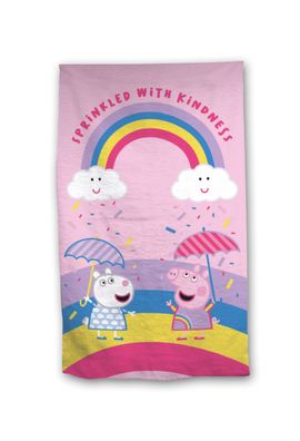 Peppa Pig Wutz Duschtuch Badetuch Strandtuch Velourstuch 70 x 140cm