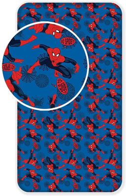 Spiderman Spannbetttuch Spannbettlaken Bettlaken Betttuch mit Gummizug 90 X 200 cm