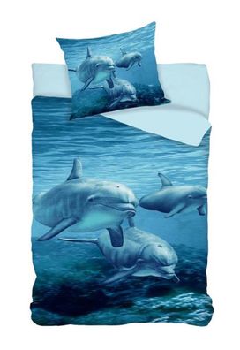 Delphin Bettwäsche Set Delfin 2tlg. 135x200 cm 100% Baumwolle