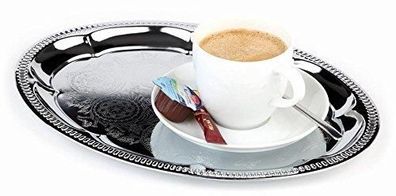 APS Kaffeehaustabletts Edelstahl Serviertablett -KAFFEEHAUS- 30114