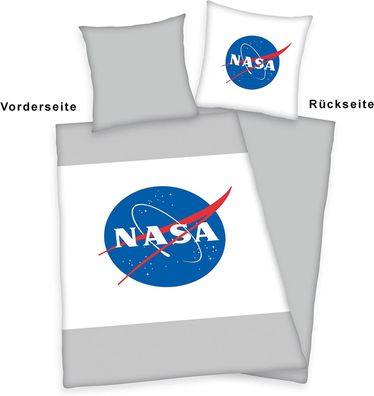 NASA Wende Bettwäsche Set 2tlg 135 x 200 cm 80 x 80 cm