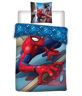 Spiderman Bettwäsche Set 80 x 80 cm + 135 x 200 cm 100% Baumwolle