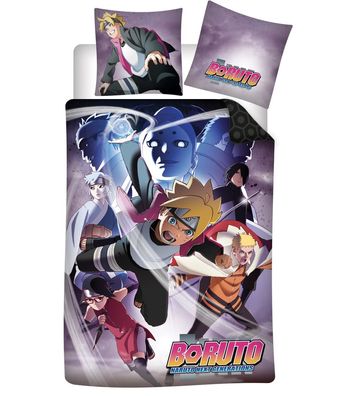 Boruto Naruto Wende Bettwäsche Set 135 x 200 cm 100%Baumwolle