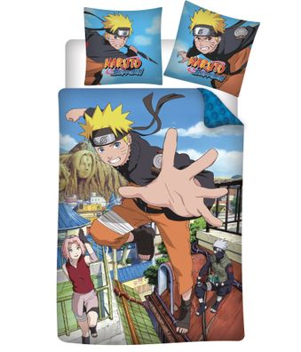 Naruto Shippuden Wende Bettwäsche Set 135 x 200 cm 100%Baumwolle