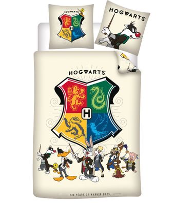 Bettwäsche Set Hogwarts Looney Tunes 135 x 200cm