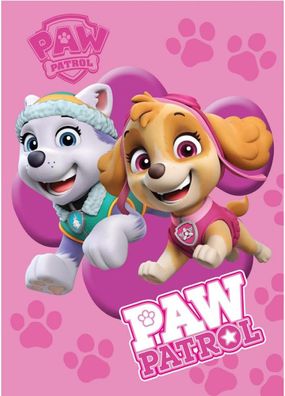 Paw Patrol Fleecedecke Schmusedecke Kuscheldecke rosa 100 x 140 cm