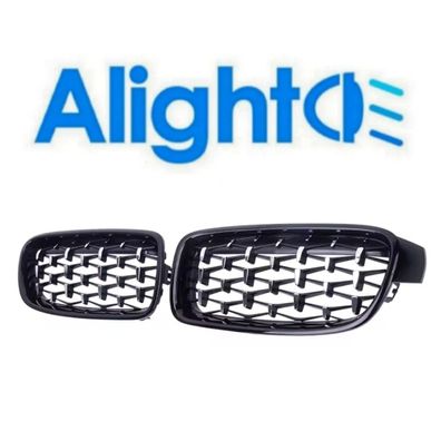 Nieren Kühlergrill Diamanten Optik Chrom Schwarz Hochglanz für BMW 3er F30 F31