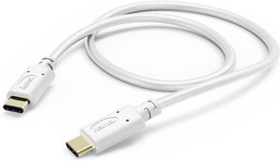 Hama Ladekabel USB-C zu USB-C – 1 m Datenkabel in elegantem Weiß