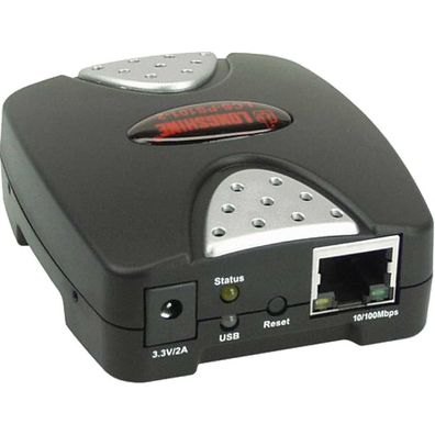 Longshine LCS-PS101-B 1 x RJ-45 10/100Mbps, 1x USB 2.0Multi-Protocol