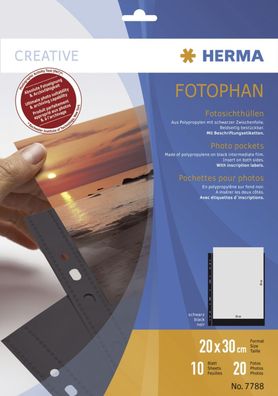 Herma 7788 Herma fotophan 20x30 schwarz 10 Blatt 7788