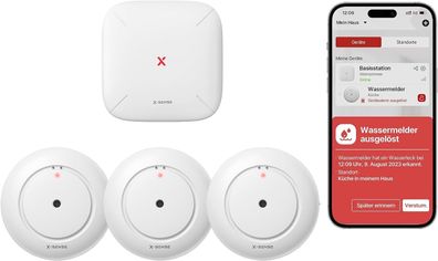 X-Sense Smart Wassermelder mit Batterie WLAN Wassersensor kompakter Echtzeit