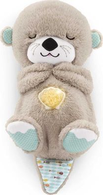 Fisher-Price Schlummer Otter Kuscheltier mit Atembewegung und 30 min Musik Baby