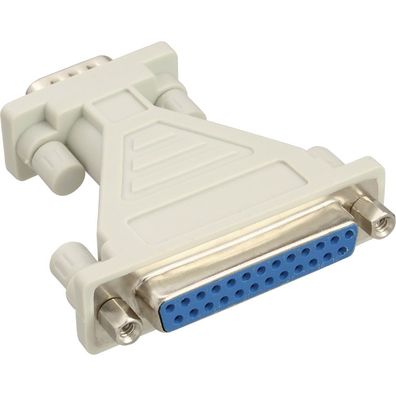 InLine® 31249 AT-Adapter, 25pol Sub D Buchse an 9pol Sub D Stecker