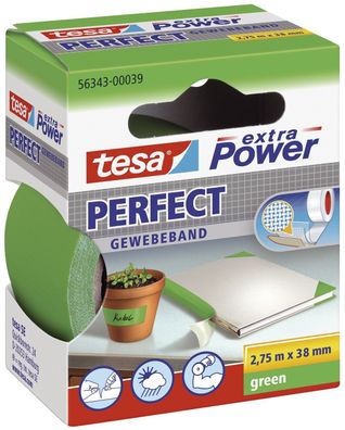 tesa® 56343-00039-03 Gewebeklebeband extra Power Perfect - 2,75 m x 38 mm, grün