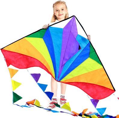 HONBO Children's Kite Large Delta Kites for Children and Adults for Beach Trip