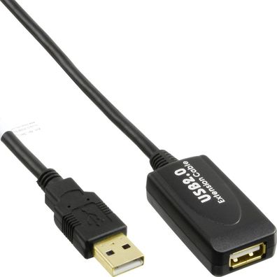 InLine® 34605I USB 2.0 Aktiv-Verlängerung, mit Signalverstärkung "Repeater", Steck
