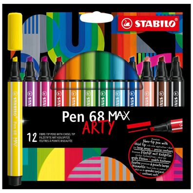 Stabilo Filzstift Pen 68 MAX 768/12-21 1 + 5mm sort. 12St