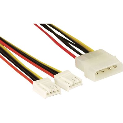InLine® 26950 Strom Y-Kabel intern, 1x 13,34cm (5,25") an 2x 8,89cm (3,5")