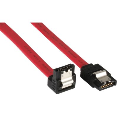 InLine® 27707V SATA Anschlusskabel abgewinkelt, mit Sicherheitslasche, 0,7m