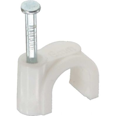 InLine® 44020B Kabelschelle 8mm rund, weiß, 100 Stück