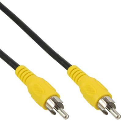 InLine® 89937M Cinch Kabel, Video, 1x CinchStecker / Stecker, Steckerfarbe gelb, 10m