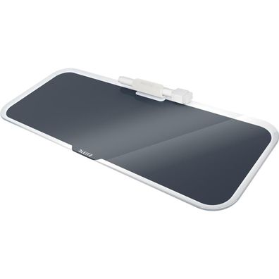LEITZ 5269-00-89 Glas-Memoboard Cosy für den Schreibtisch, grau
