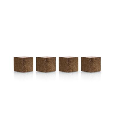 magnetoplan Magnet Wood Series Cube 1665351 20x20x20mm Walnuss 4St