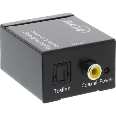 InLine® 65002 Audio-Konverter Digital zu Analog, Eingang Toslink oder Cinch, Ausga