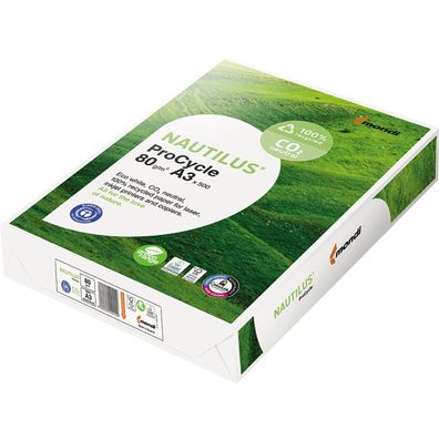 NAUTILUS® NAUTILUS® Recyclingpapier ProCycle CO2 neutral DIN A4 80 g/qm 500 Blatt