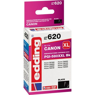 edding 18-620 edding EDD-620 schwarz Druckerpatrone kompatibel zu Canon PGI-580XX