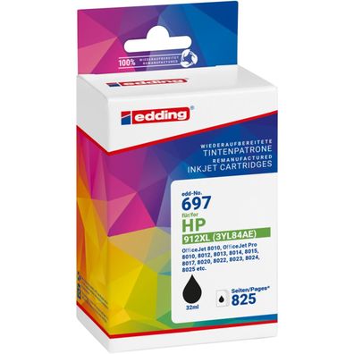 edding Tintenpatrone 18-697 wie HP 912XL 3YL84AE sw