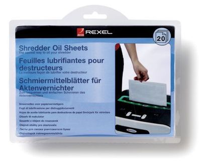 Rexel® 2101949 Ölblätter für Aktenvernichter - A5, 20 Stück