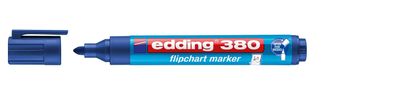 Edding 4-380003 380 Flipchartmarker - nachfüllbar, ca. 1,5 - 3 mm, blau