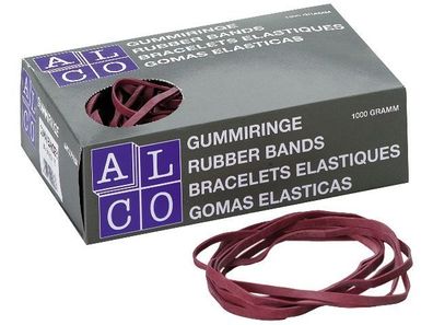 Alco 760 Gummiband, aus Naturkautschuk, 4x130 mm, rot, 1000 g