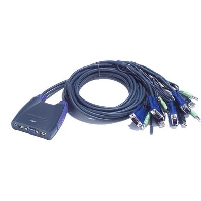 Aten CS64US CS64US KVM-Switch 4-fach, USB, mit Audio
