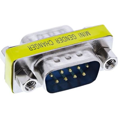 InLine® 32214 Mini-Gender-Changer, 9pol Stecker / Stecker
