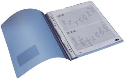 Durable 2680 06 Schnellhefter DURALUX® - A4 überbreit, transluzente Folie, blau