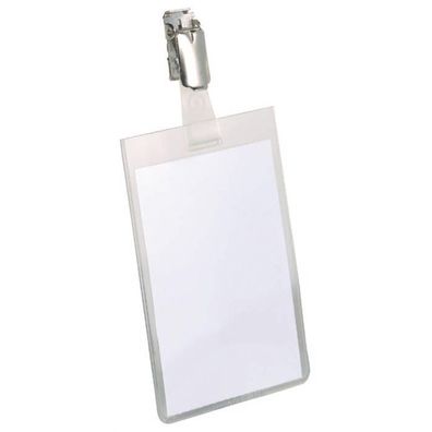 Durable Namensschild, oben geschlossen, mit Clip, 60 x 90 mm