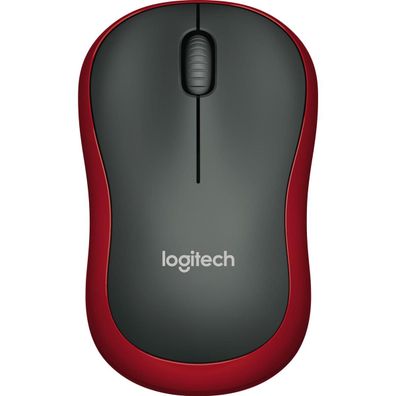 Logitech 910-002240 Maus M185 Wireless Optisch schwarz/rot