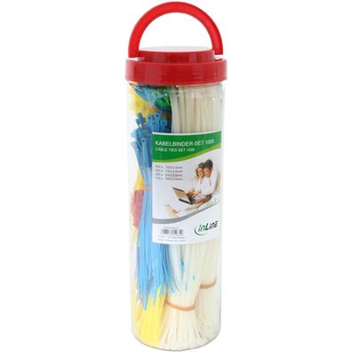 InLine® 59978A Kabelbinder-Set, 1.000 Stück