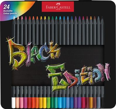 Faber-Castell Buntstifte Black Edition 24er Metalletui 116425