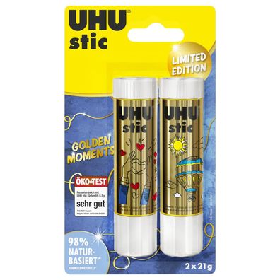 UHU 55395 2 stic GOLDEN Moments Klebestifte 2x 21,0 g