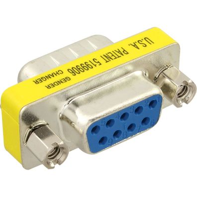 InLine® 42214 Mini-Gender-Changer, 9pol Stecker / Buchse