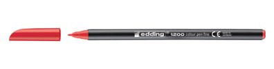 Edding 41200002 1200 Fasermaler colourpen - 1 mm, rot