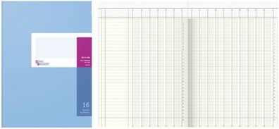 König & Ebhardt 86-11661 Spaltenbuch Kopfleisten-Ausführung - A4, 16 Spalten, 40