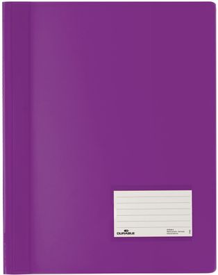 Durable 2680 12 Schnellhefter DURALUX® - A4 überbreit, transluzente Folie, lila